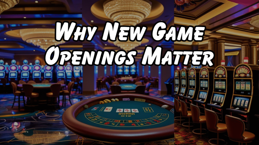 Why New Game Openings Matter