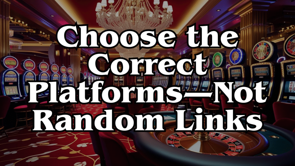 Choose the Correct Platforms—Not Random Links