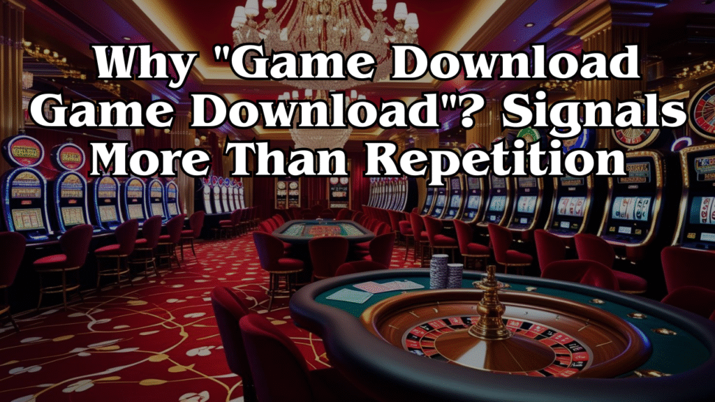 Why "Game Download Game Download"? Signals More Than Repetition